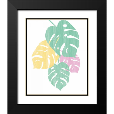 Monstera IV Bright on White Black Modern Wood Framed Art Print with Double Matting by Adams, Sarah