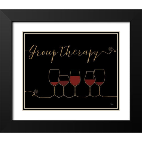 Underlined Wine IX Black Black Modern Wood Framed Art Print with Double Matting by Charron, Veronique