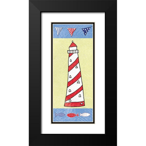 Coastal Lighthouse II Black Modern Wood Framed Art Print with Double Matting by Zaman, Farida