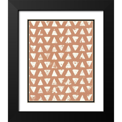 Mark Making Tile Pattern IV Rust Crop Black Modern Wood Framed Art Print with Double Matting by Hershey, Moira