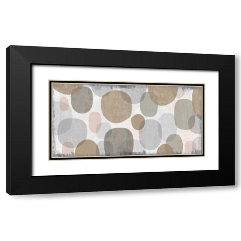Pastel Drips Black Modern Wood Framed Art Print with Double Matting by Mullan, Michael