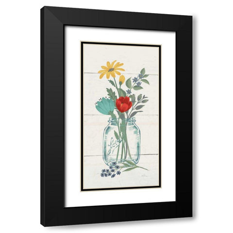 Blooming Thoughts XI no Words Black Modern Wood Framed Art Print with Double Matting by Penner, Janelle