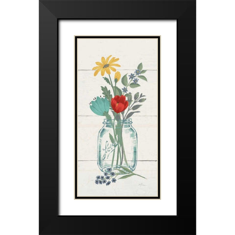 Blooming Thoughts XI no Words Black Modern Wood Framed Art Print with Double Matting by Penner, Janelle