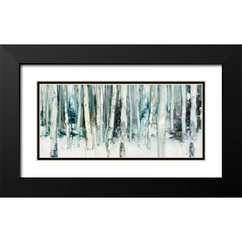 Winter Woods III Light Trees Crop Black Modern Wood Framed Art Print with Double Matting by Purinton, Julia