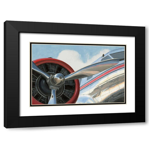 Travel by Air I v2 No Words Black Modern Wood Framed Art Print with Double Matting by Fabiano, Marco