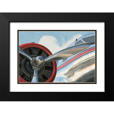Travel by Air I v2 No Words Black Modern Wood Framed Art Print with Double Matting by Fabiano, Marco