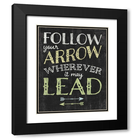 Winsome Words II Black Modern Wood Framed Art Print with Double Matting by Hershey, Moira