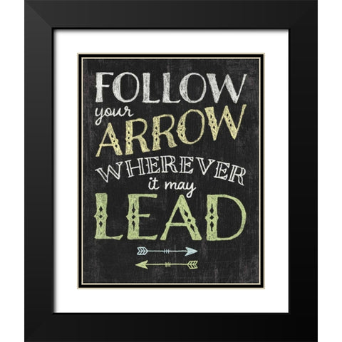 Winsome Words II Black Modern Wood Framed Art Print with Double Matting by Hershey, Moira