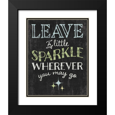Winsome Words IV Black Modern Wood Framed Art Print with Double Matting by Hershey, Moira