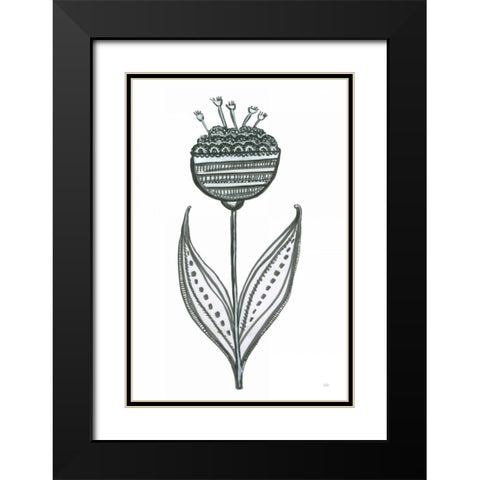 Bloom Town II Black Modern Wood Framed Art Print with Double Matting by Averinos, Melissa