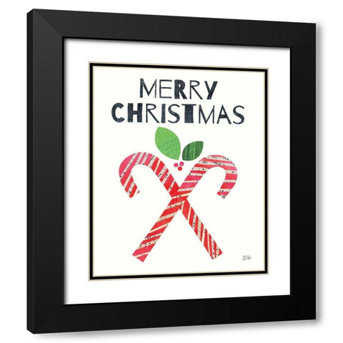 Mod Christmas I Black Modern Wood Framed Art Print with Double Matting by Averinos, Melissa