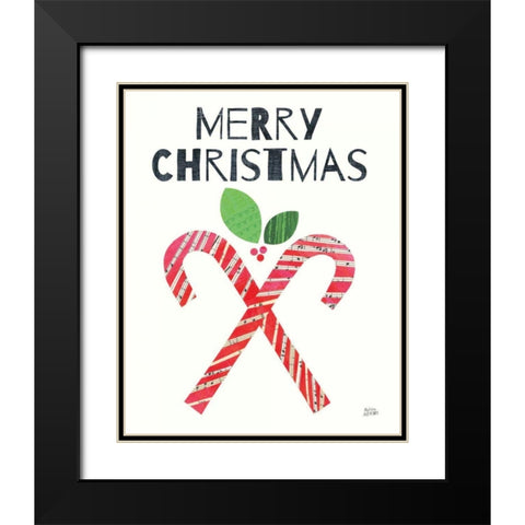Mod Christmas I Black Modern Wood Framed Art Print with Double Matting by Averinos, Melissa