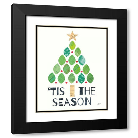 Mod Christmas II Black Modern Wood Framed Art Print with Double Matting by Averinos, Melissa