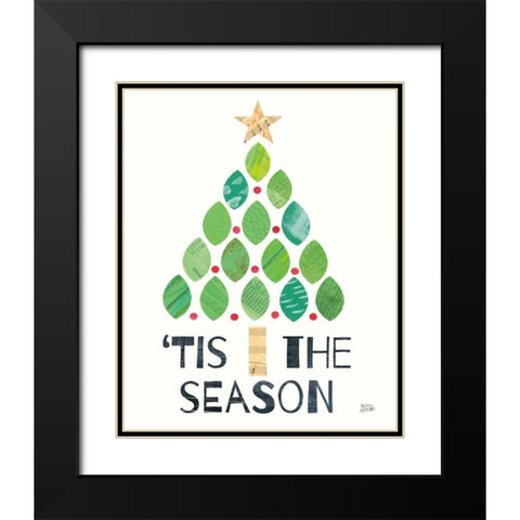 Mod Christmas II Black Modern Wood Framed Art Print with Double Matting by Averinos, Melissa