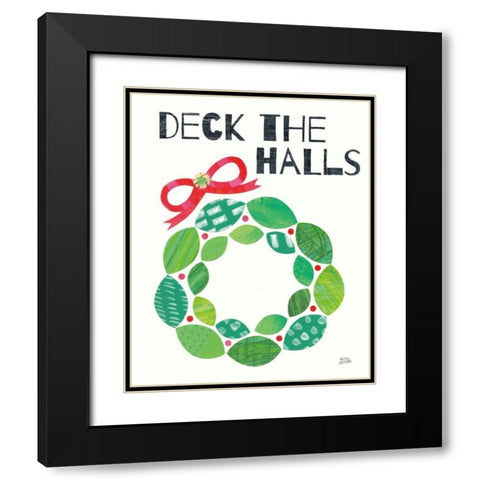 Mod Christmas III Black Modern Wood Framed Art Print with Double Matting by Averinos, Melissa