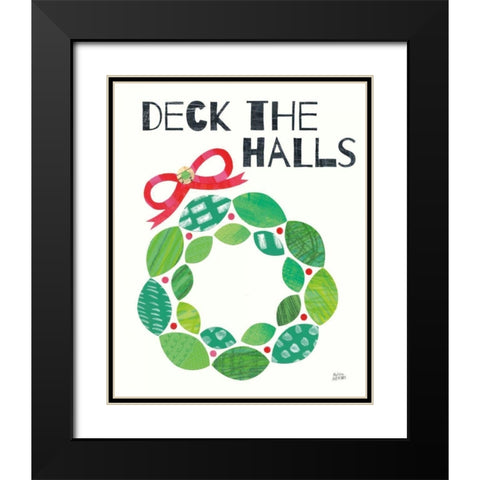Mod Christmas III Black Modern Wood Framed Art Print with Double Matting by Averinos, Melissa