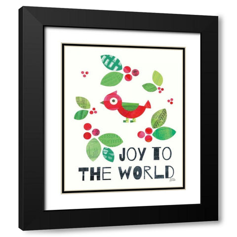 Mod Christmas IV Black Modern Wood Framed Art Print with Double Matting by Averinos, Melissa