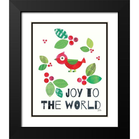 Mod Christmas IV Black Modern Wood Framed Art Print with Double Matting by Averinos, Melissa