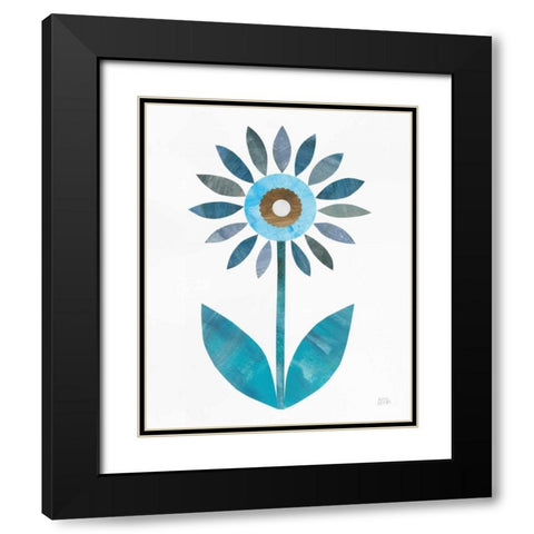 Retro Blooms III Black Modern Wood Framed Art Print with Double Matting by Averinos, Melissa