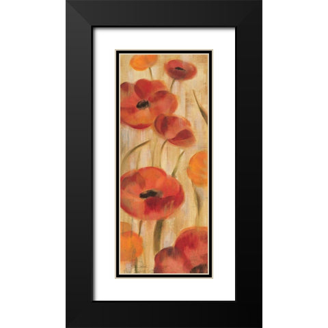 May Floral Panel I Black Modern Wood Framed Art Print with Double Matting by Vassileva, Silvia