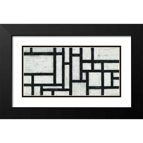 Labyrinth Black Modern Wood Framed Art Print with Double Matting by Hershey, Moira