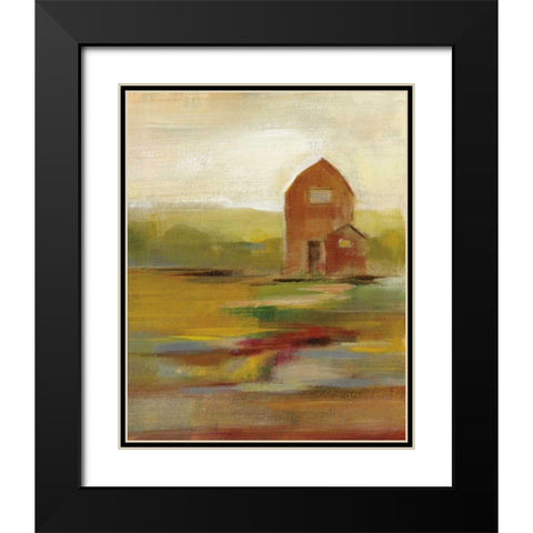 Hillside Barn II Black Modern Wood Framed Art Print with Double Matting by Vassileva, Silvia