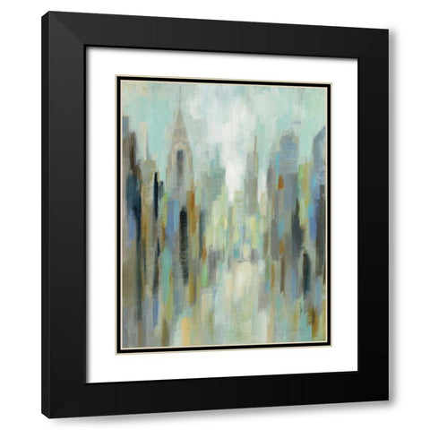 New York Morning I Black Modern Wood Framed Art Print with Double Matting by Vassileva, Silvia