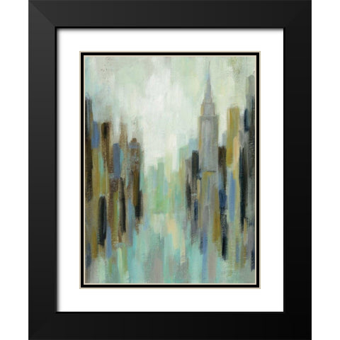 New York Morning II Black Modern Wood Framed Art Print with Double Matting by Vassileva, Silvia