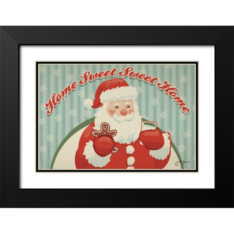 Retro Christmas V Black Modern Wood Framed Art Print with Double Matting by Penner, Janelle