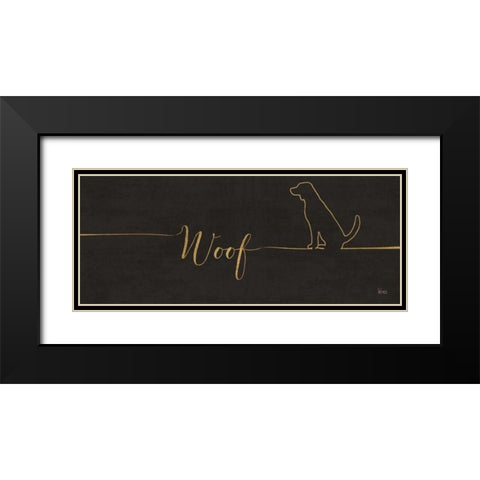 Underlined Dogs IV Black Black Modern Wood Framed Art Print with Double Matting by Charron, Veronique