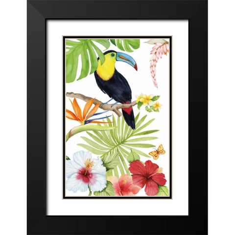 Treasures of the Tropics I Black Modern Wood Framed Art Print with Double Matting by McKenna, Kathleen Parr