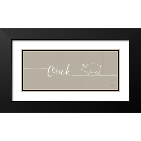 Underlined Farm I Greige Black Modern Wood Framed Art Print with Double Matting by Charron, Veronique