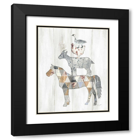 Farm Family II Black Modern Wood Framed Art Print with Double Matting by Prahl, Courtney