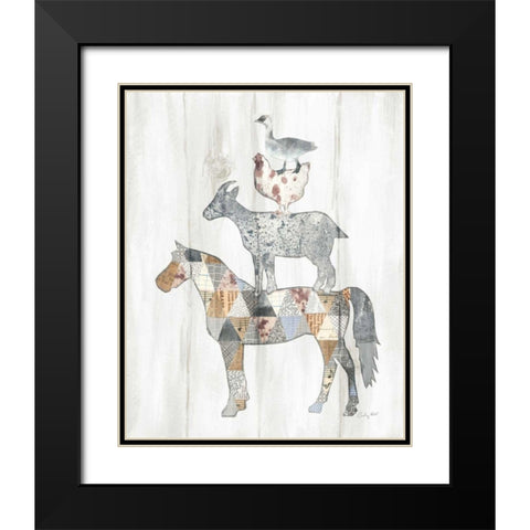 Farm Family II Black Modern Wood Framed Art Print with Double Matting by Prahl, Courtney