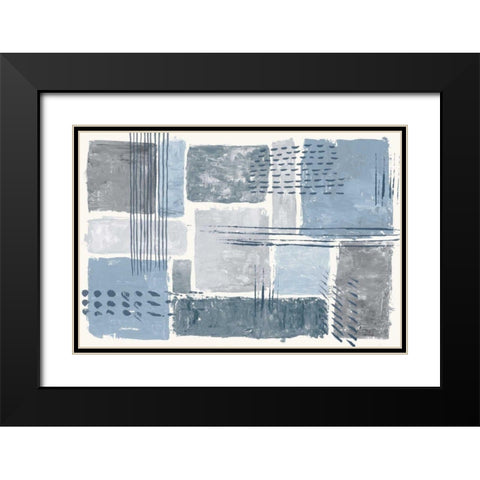 Between the Lines I Black Modern Wood Framed Art Print with Double Matting by Adams, Sarah
