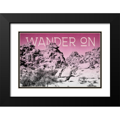 Ombre Adventure IV Wander On Black Modern Wood Framed Art Print with Double Matting by Urquhart, Elizabeth