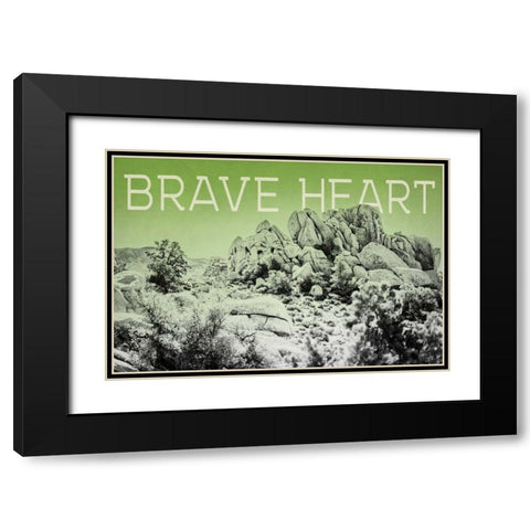 Ombre Adventure V Brave Heart Black Modern Wood Framed Art Print with Double Matting by Urquhart, Elizabeth