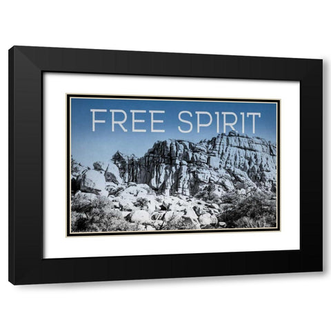 Ombre Adventure VI Free Spirit Black Modern Wood Framed Art Print with Double Matting by Urquhart, Elizabeth