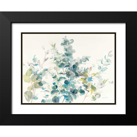 Eucalyptus I Black Modern Wood Framed Art Print with Double Matting by Nai, Danhui