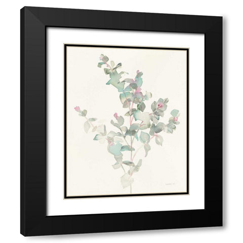 Eucalyptus II Black Modern Wood Framed Art Print with Double Matting by Nai, Danhui