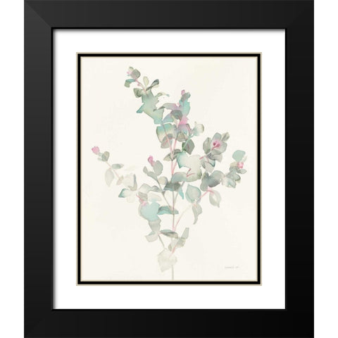 Eucalyptus II Black Modern Wood Framed Art Print with Double Matting by Nai, Danhui