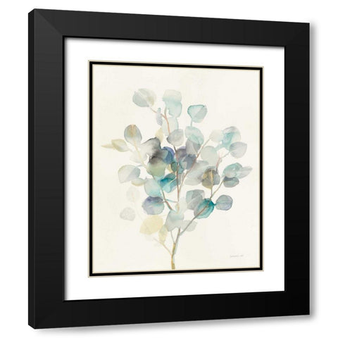 Eucalyptus III Black Modern Wood Framed Art Print with Double Matting by Nai, Danhui