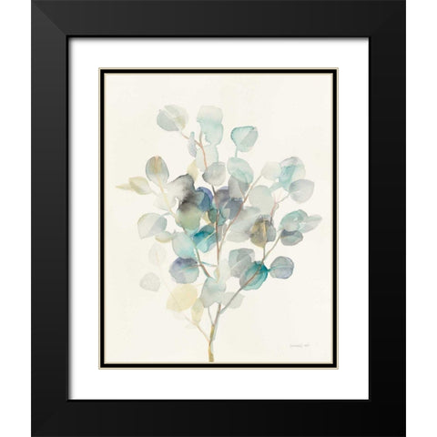 Eucalyptus III Black Modern Wood Framed Art Print with Double Matting by Nai, Danhui