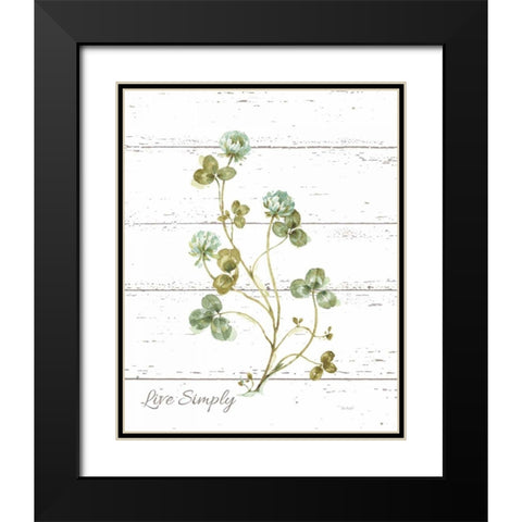 My Greenhouse Clover Live Simply Black Modern Wood Framed Art Print with Double Matting by Audit, Lisa