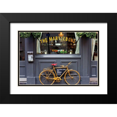 Marylebone Bike Black Modern Wood Framed Art Print with Double Matting by Bevan, Keri