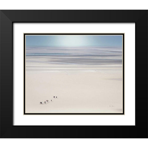 Caravan in France Black Modern Wood Framed Art Print with Double Matting by Bevan, Keri