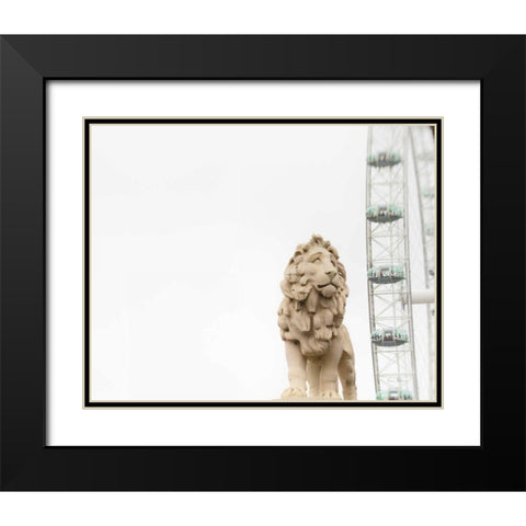 Lion of London Black Modern Wood Framed Art Print with Double Matting by Bevan, Keri