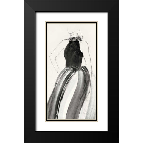 Fashionista II Black Modern Wood Framed Art Print with Double Matting by Hristova, Albena