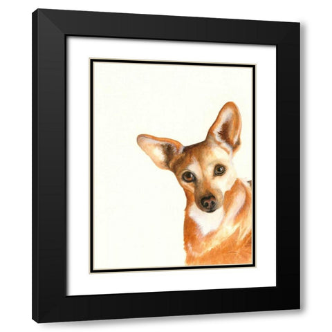 Xena Black Modern Wood Framed Art Print with Double Matting by Ducklow, Patsy