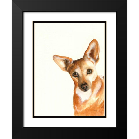 Xena Black Modern Wood Framed Art Print with Double Matting by Ducklow, Patsy